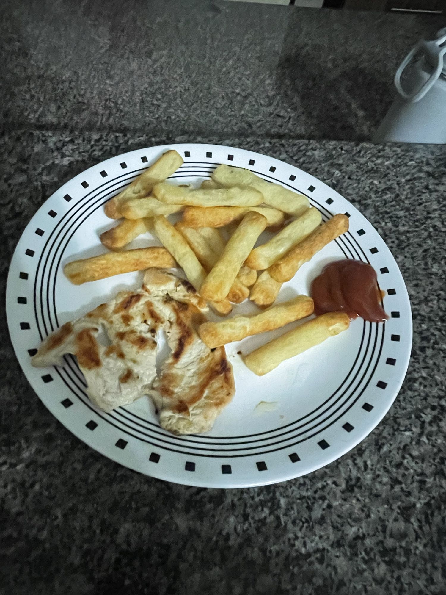 Pollo a la plancha con papas