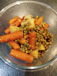 Salade de pois et carottes