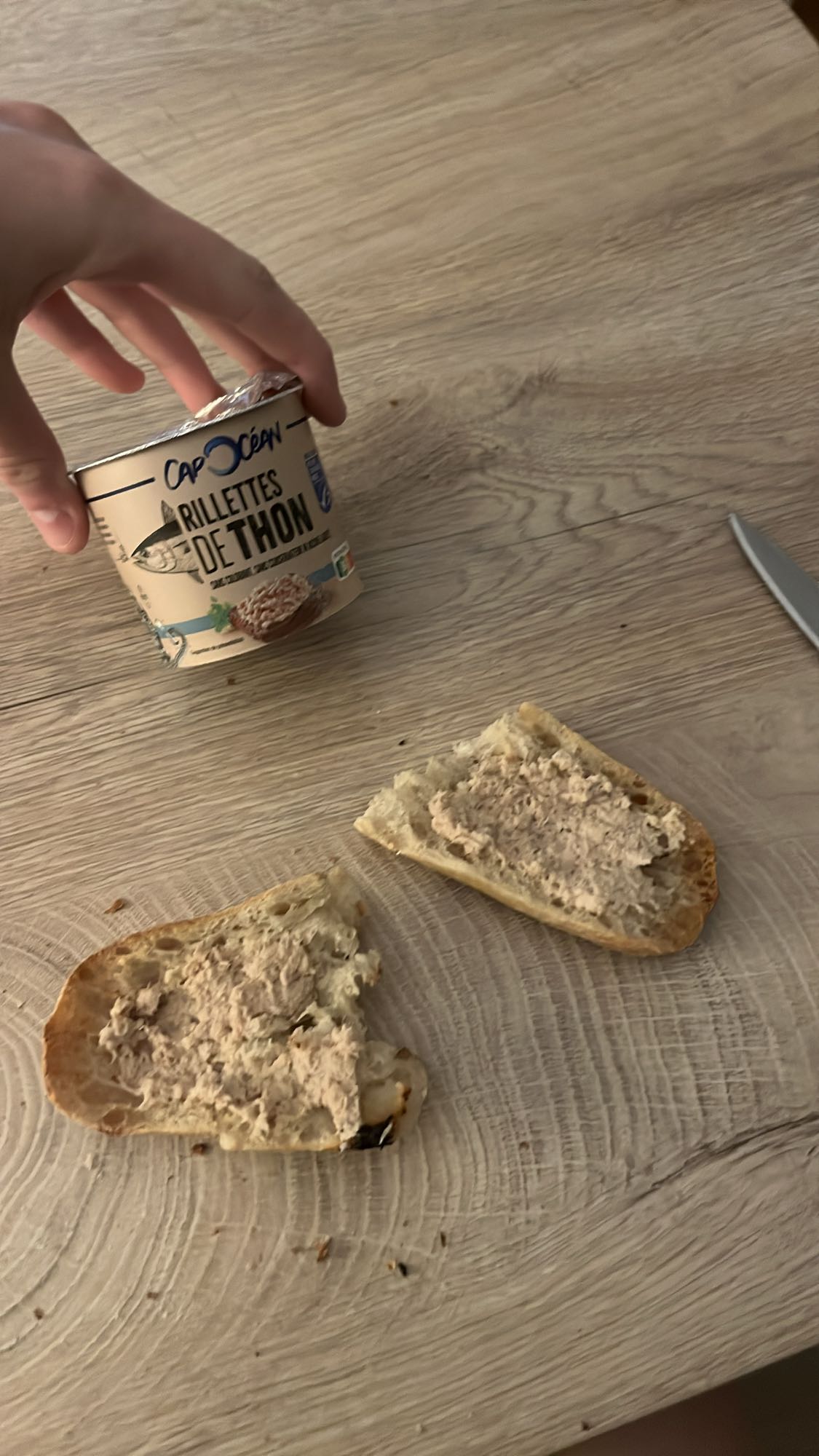 Rillettes de thon sur pain