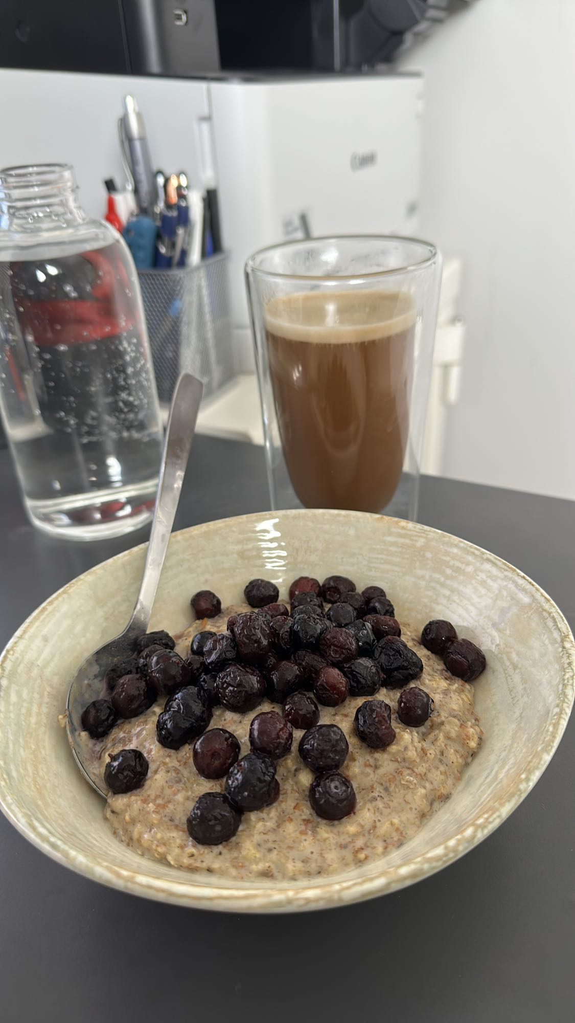 Havregrynsgröt med blåbär