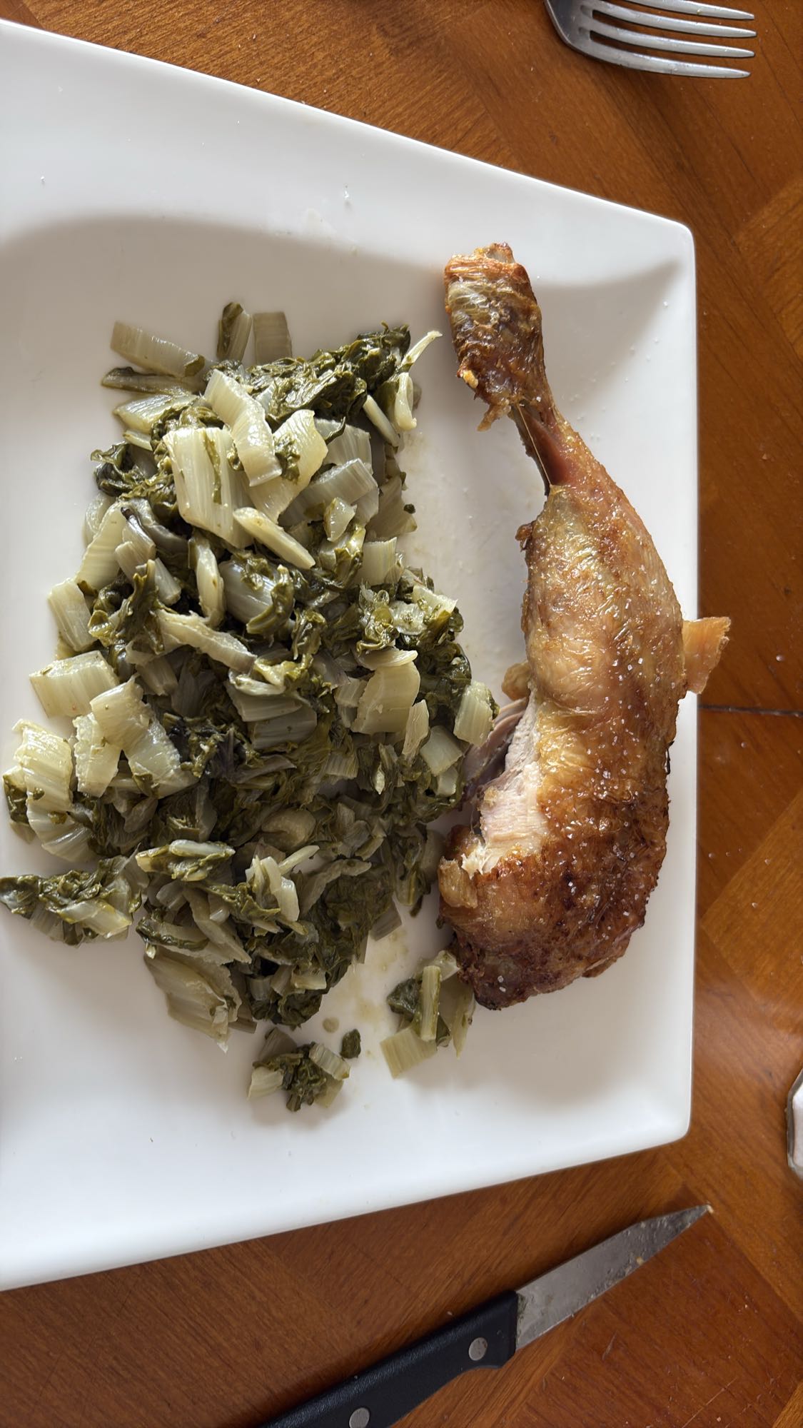 Confit de canard et blettes