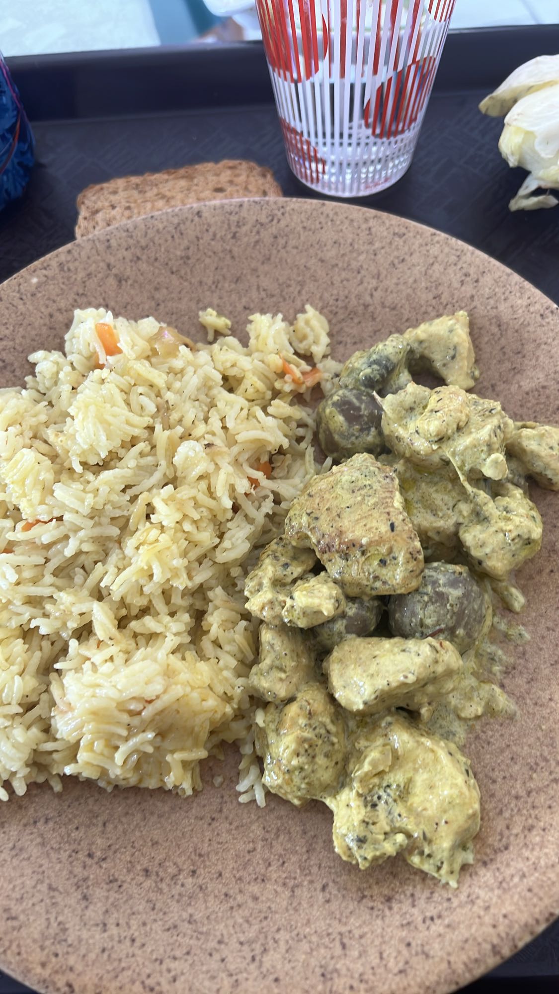 Riz au poulet crémeux