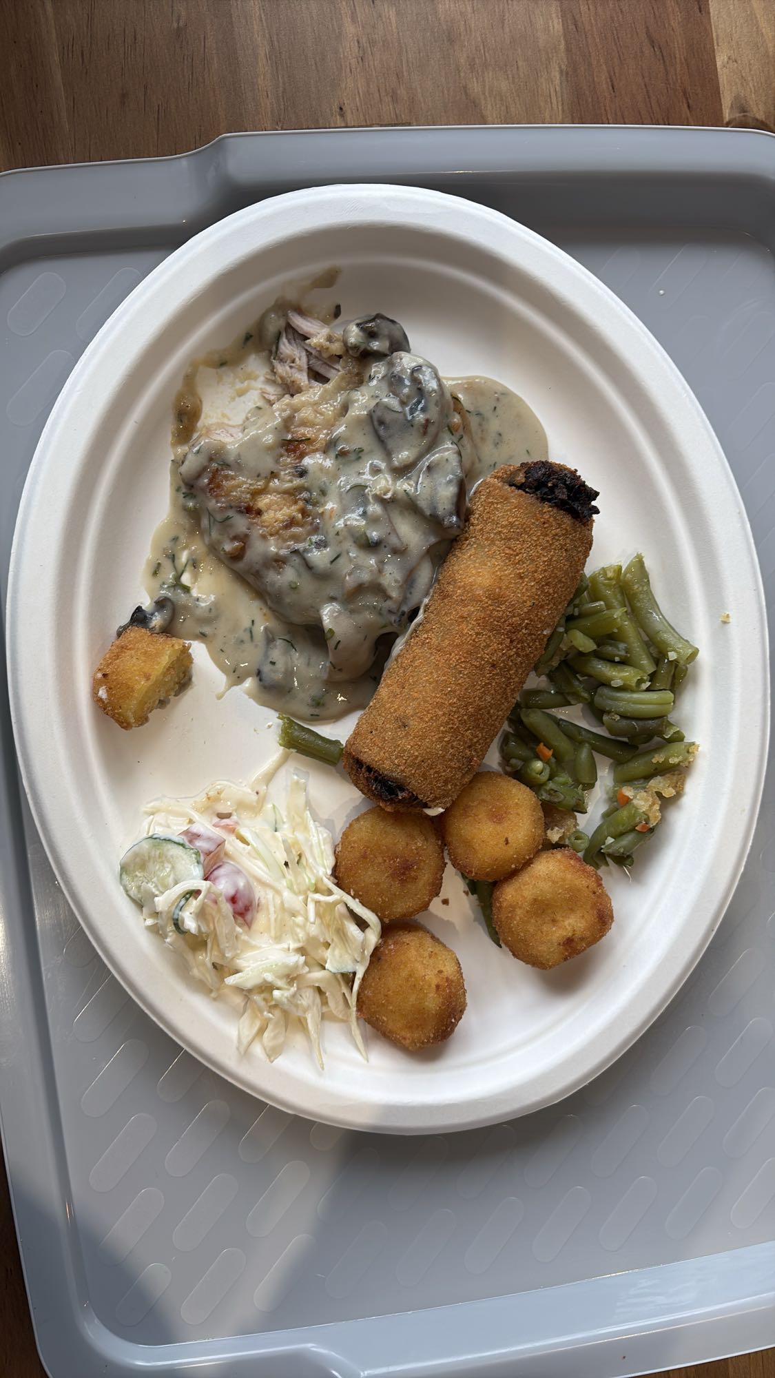 Kotlet z sosem grzybowym