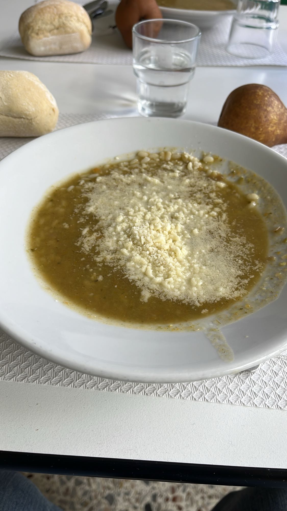 Lentil Soup with Cheese
