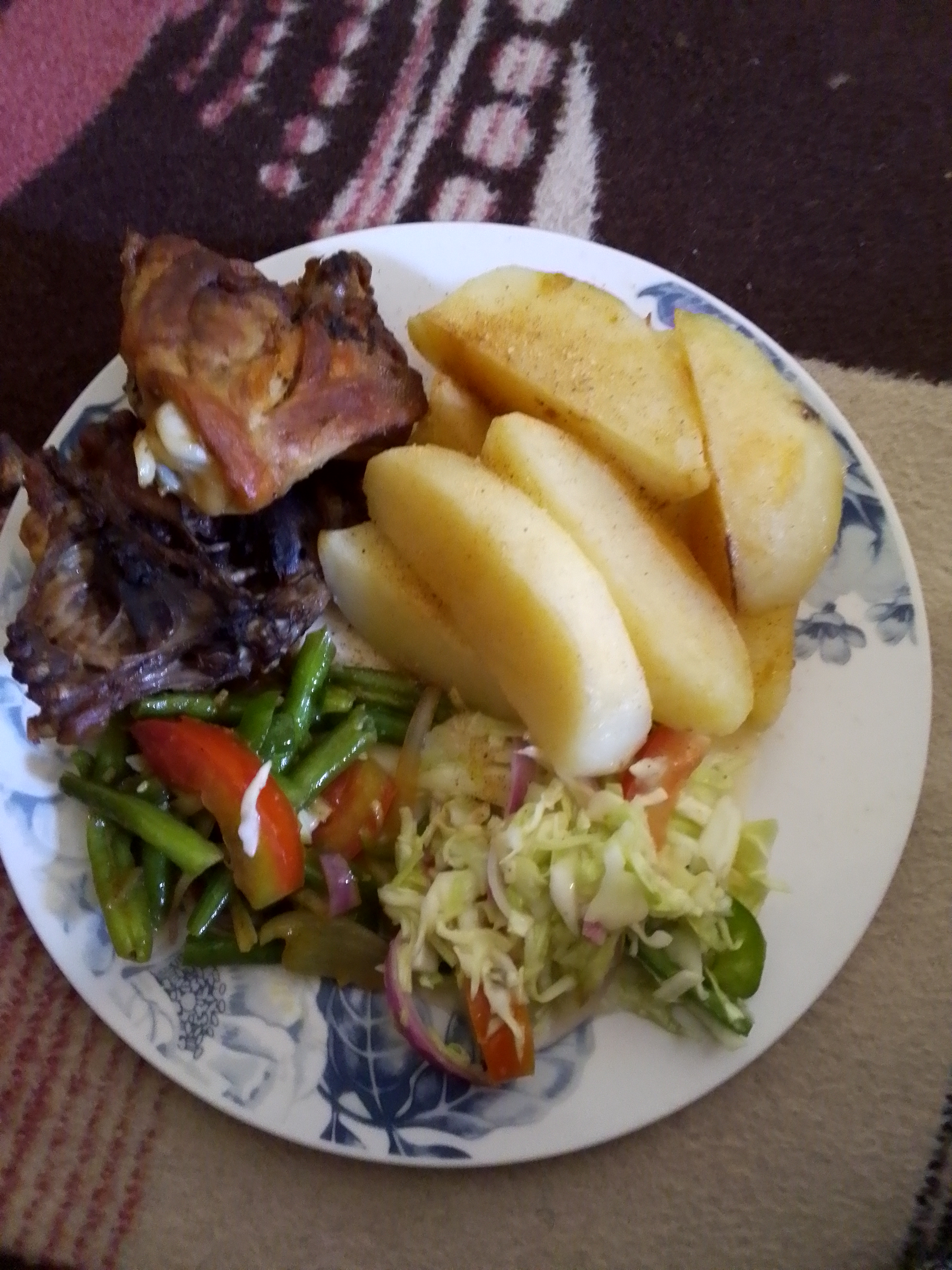 Grilled Meat with Potatoes