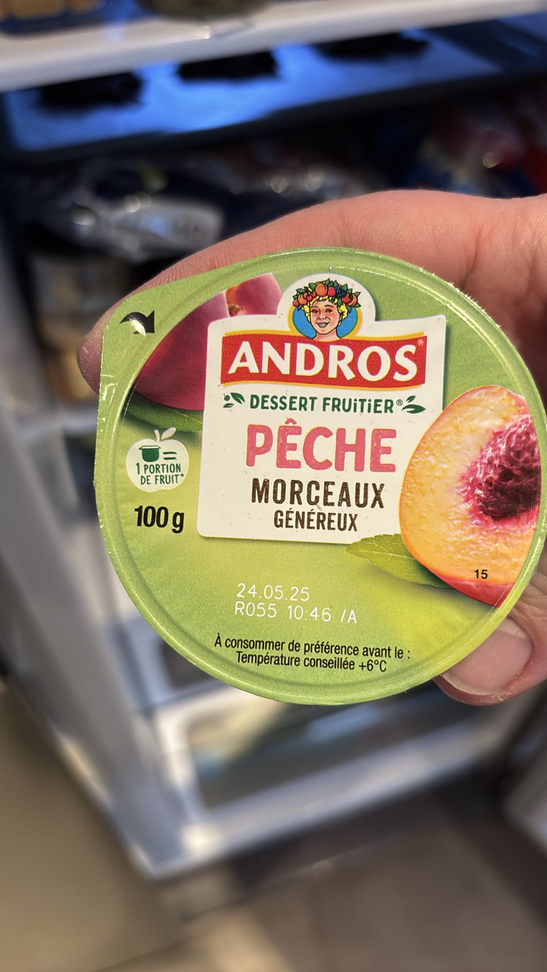 Dessert fruitier pêche