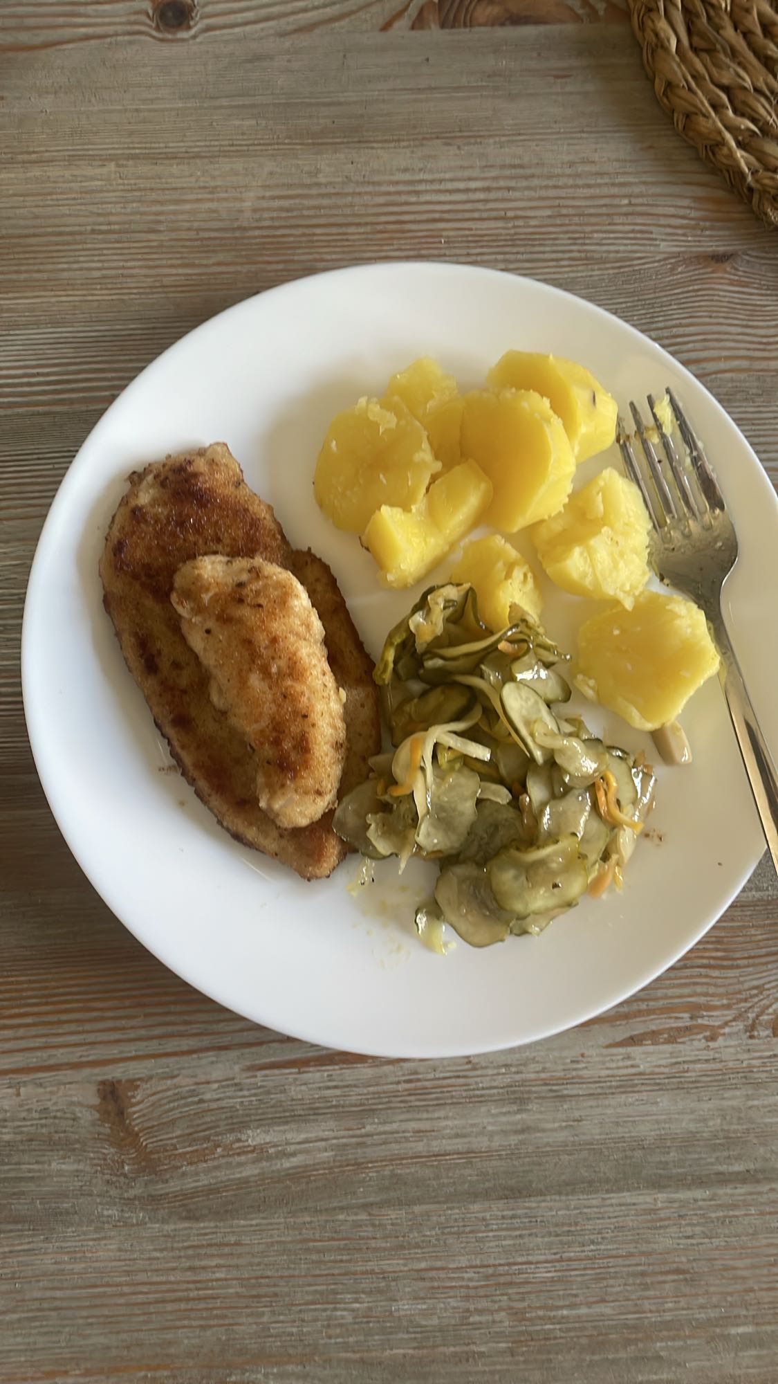 Kotlet z ziemniakami