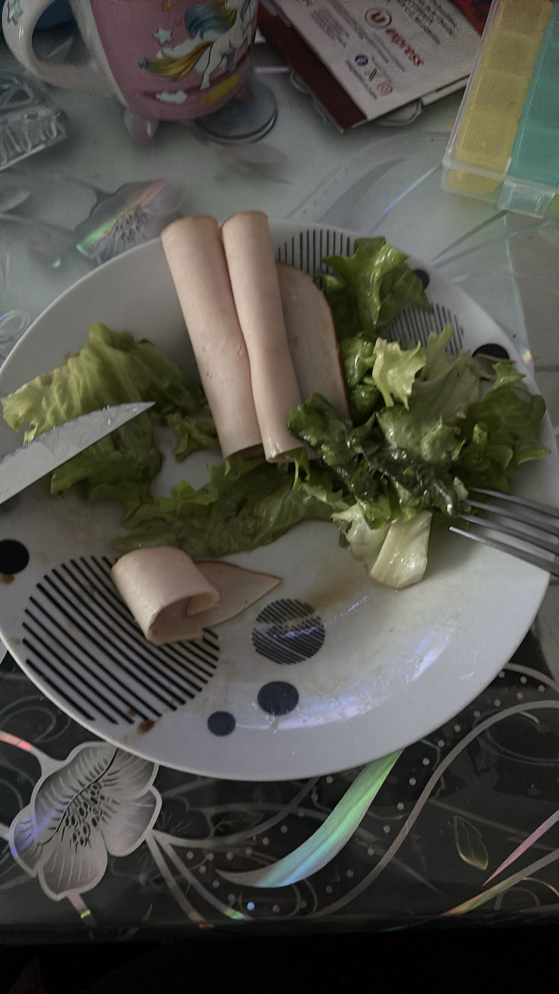 Salade au jambon de dinde