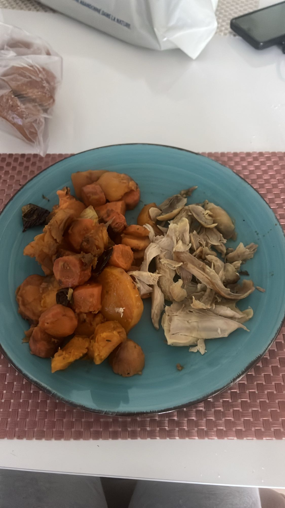 Poulet et patates douces