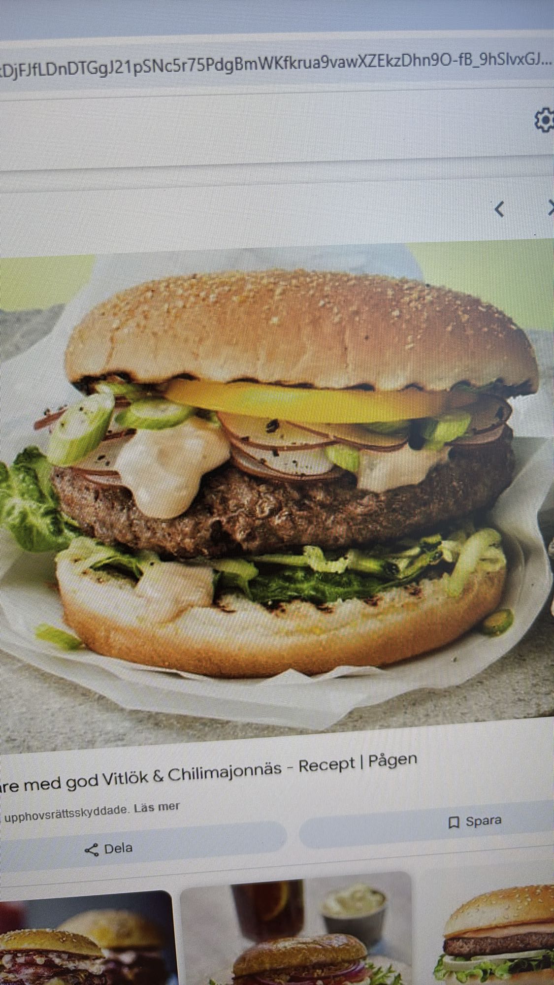 Hamburgare med vitlök