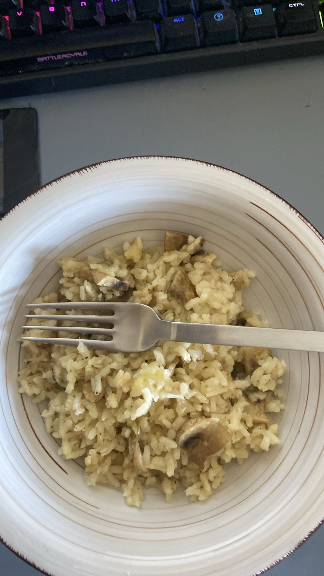 Arroz con champiñones