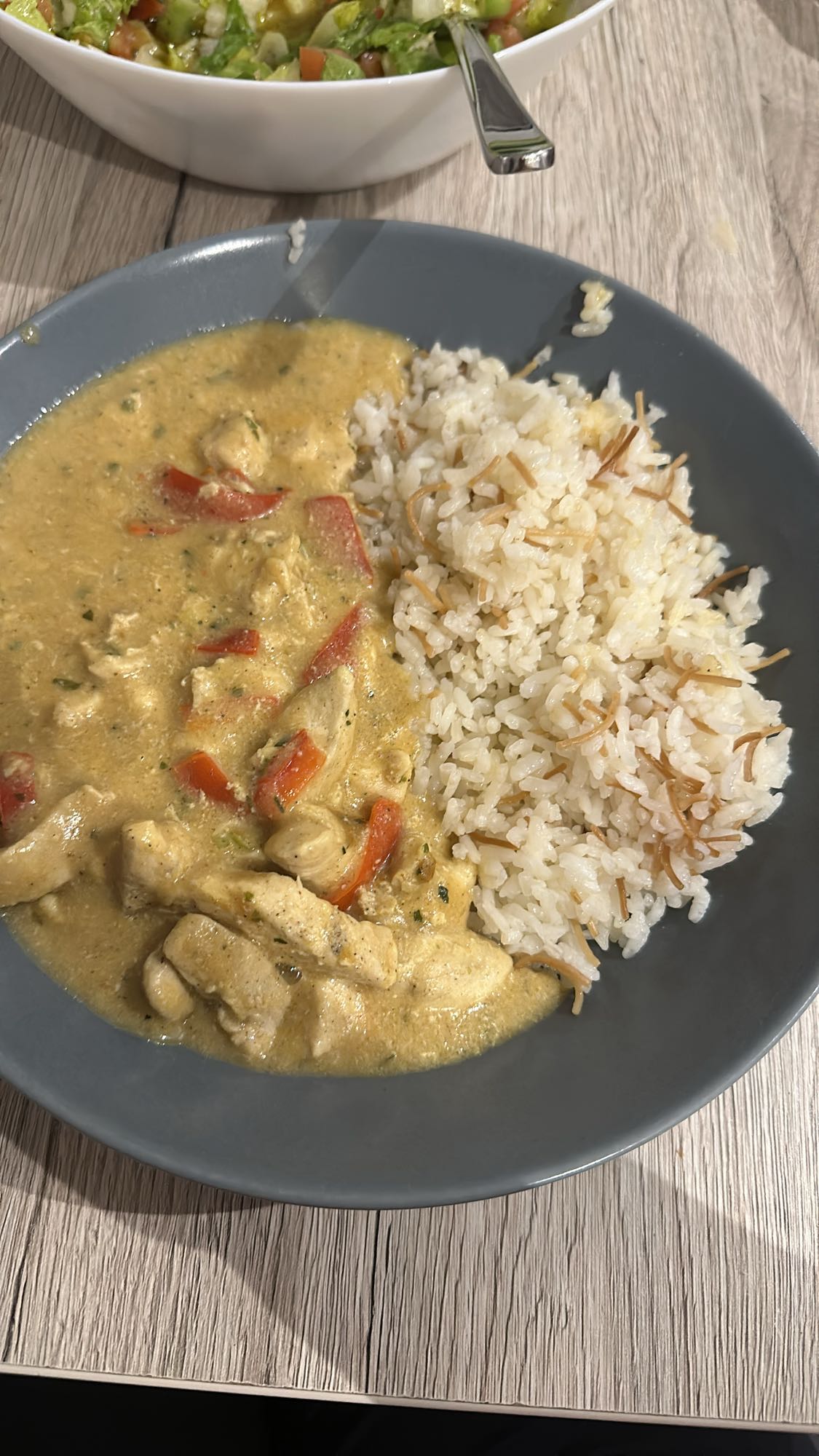 Hähnchencurry mit Reis