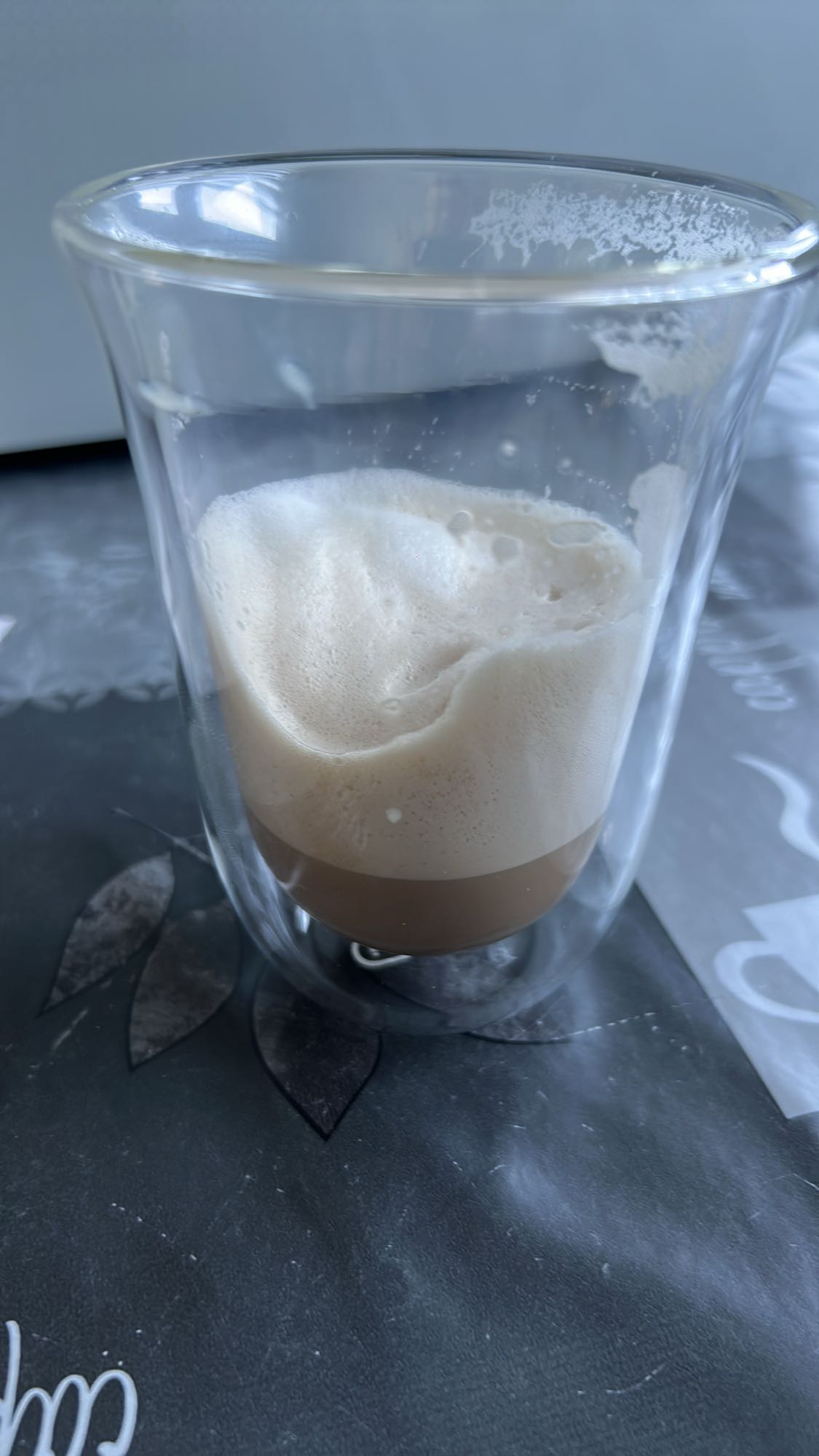 Café au lait mousseux