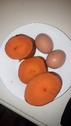 Süßkartoffeln und Eier