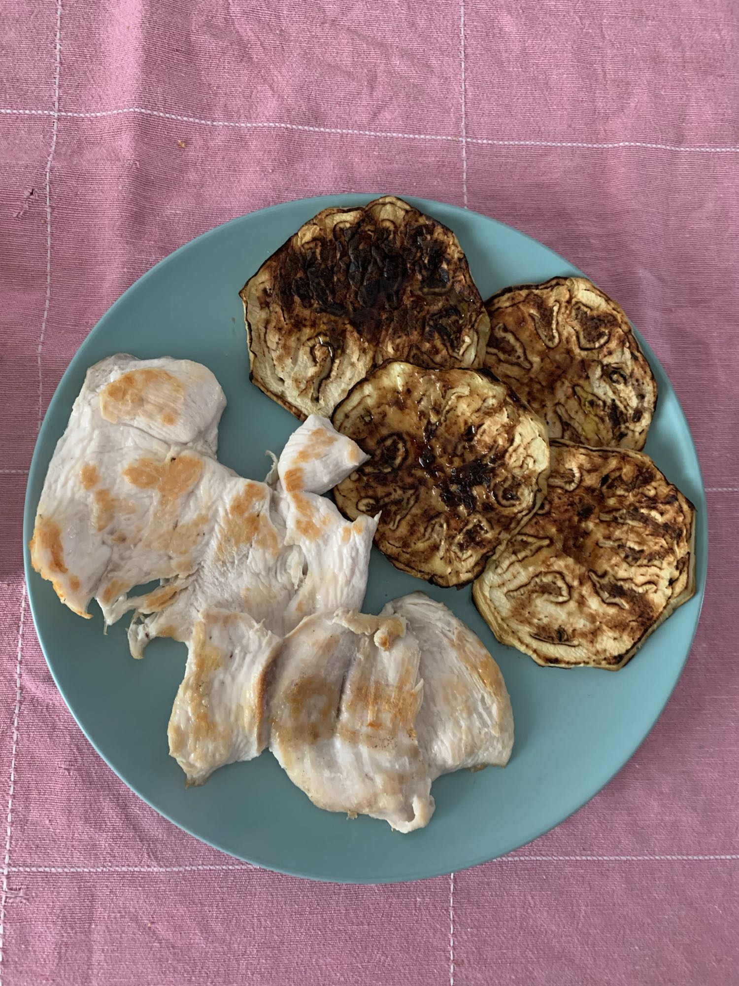 Grilled Chicken and Eggplant
