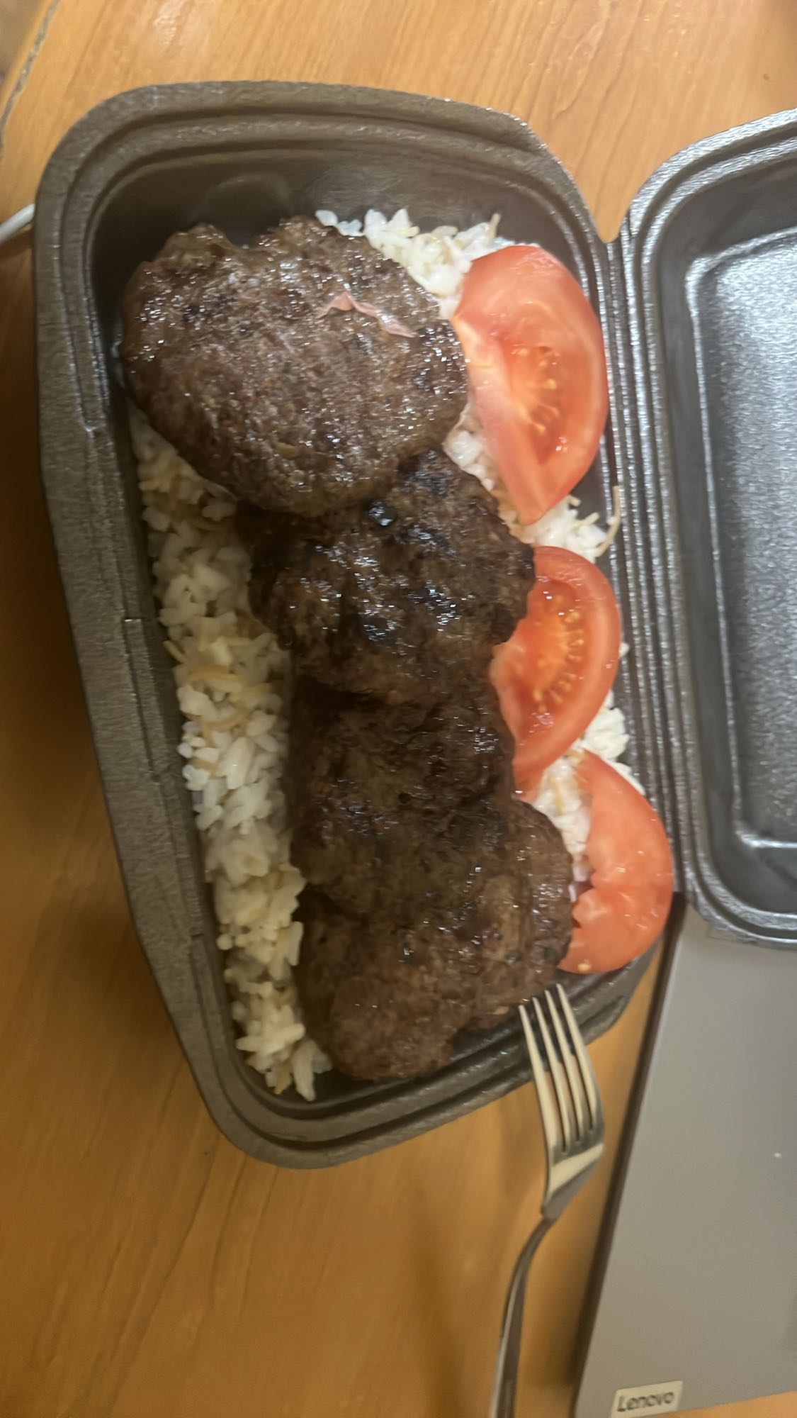 Beef Patties with Rice