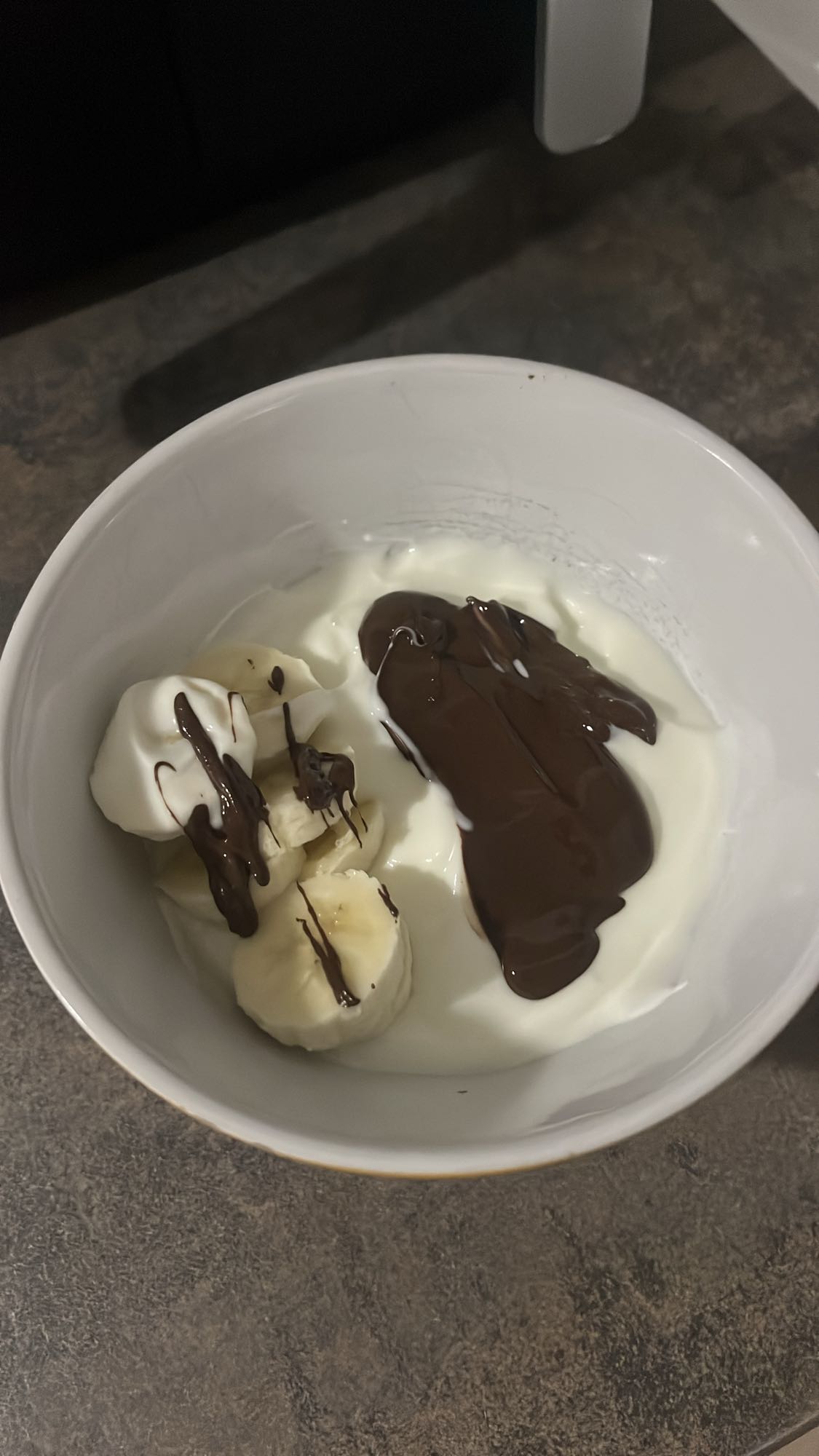 Yaourt banane chocolat