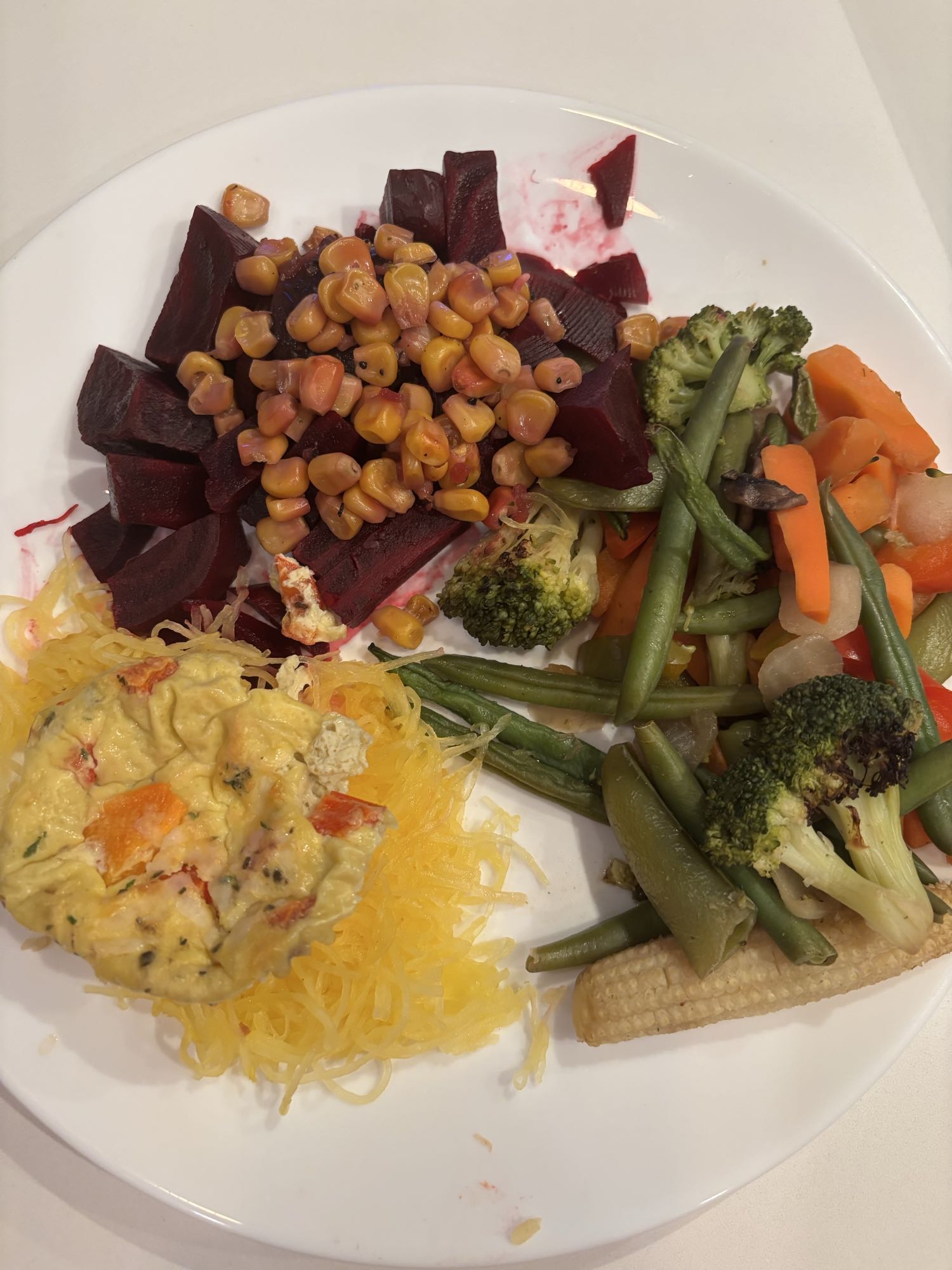 Assiette de légumes variés