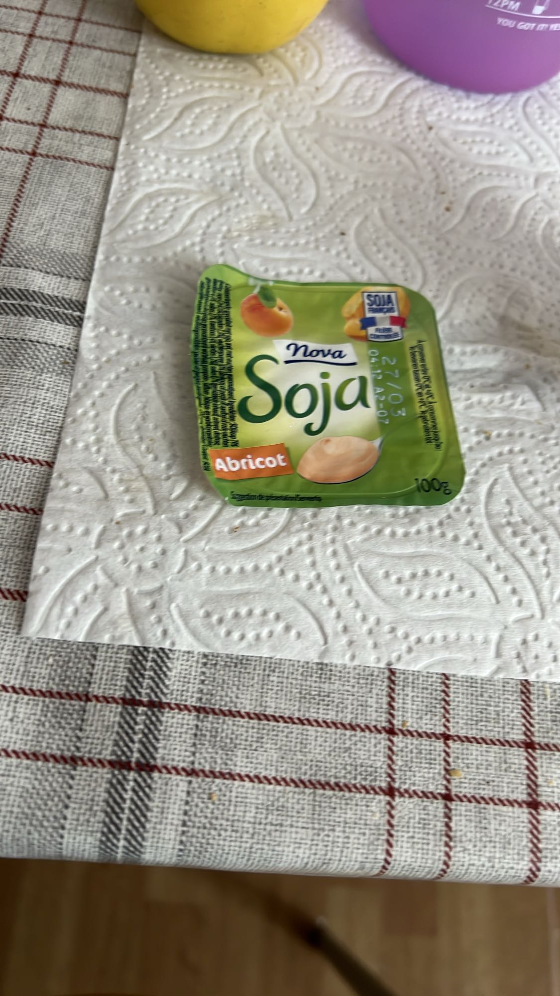 Dessert soja abricot