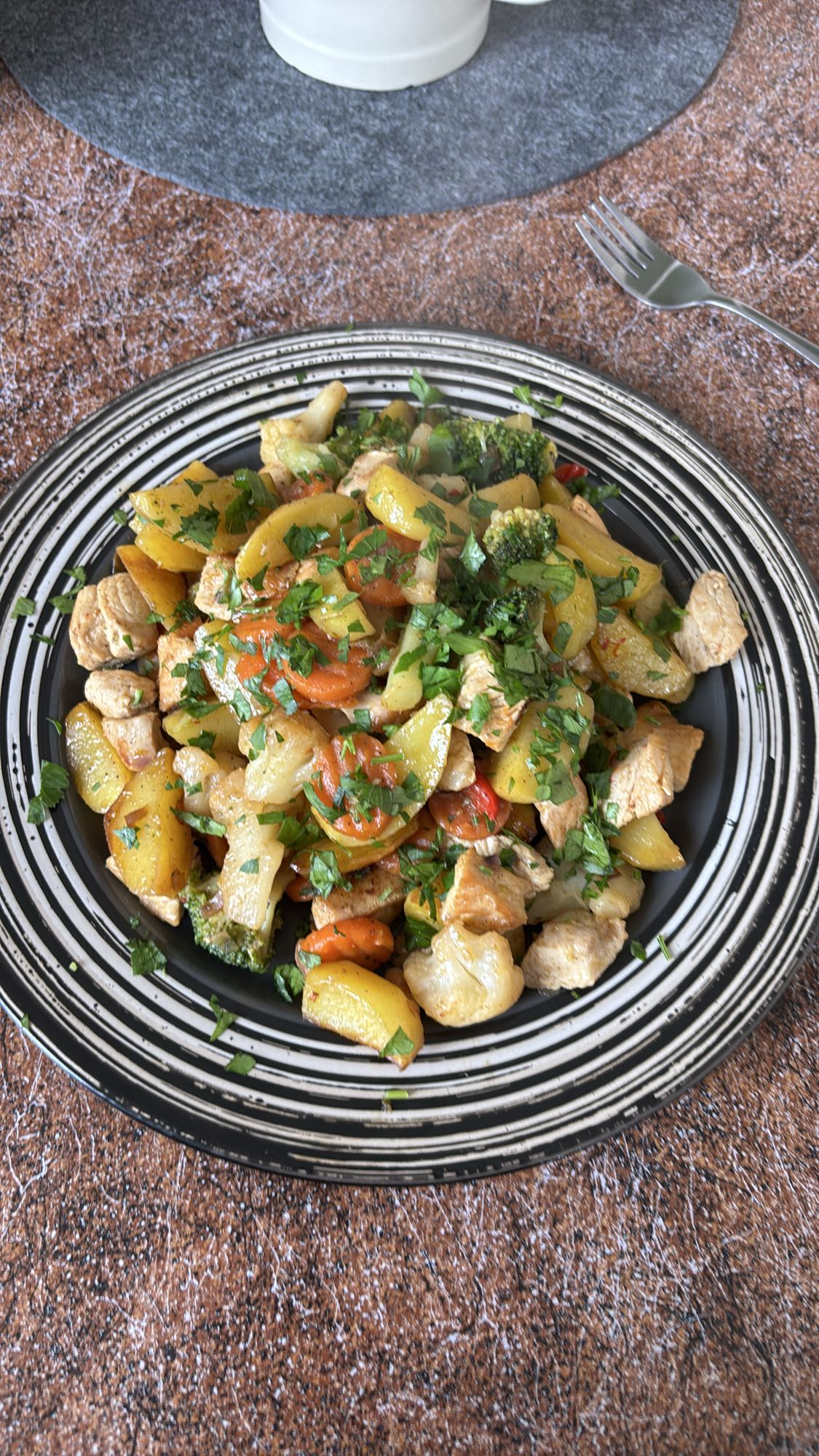 Hähnchen-Gemüsepfanne