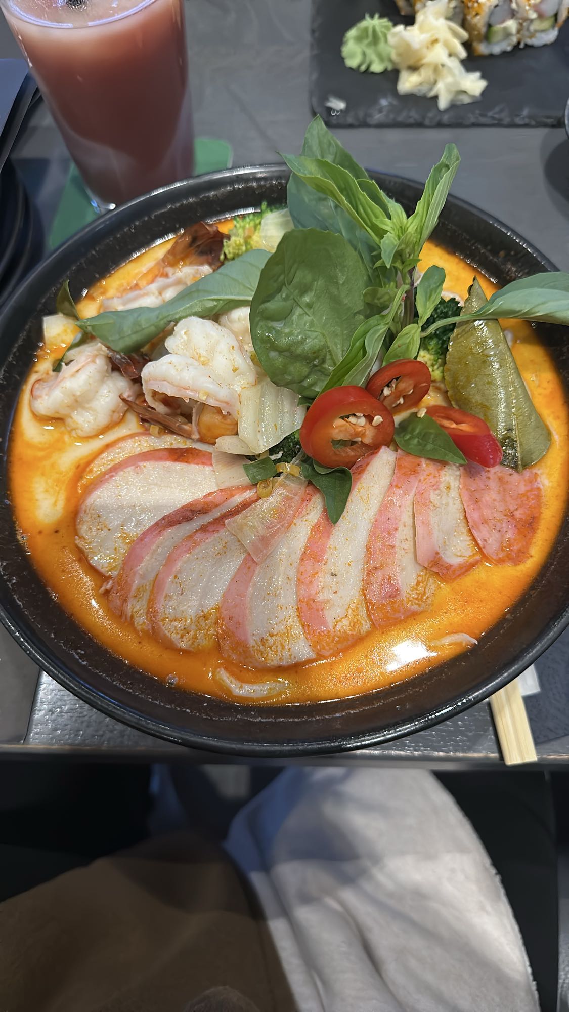 Scharfe Meeresfrüchte Suppe