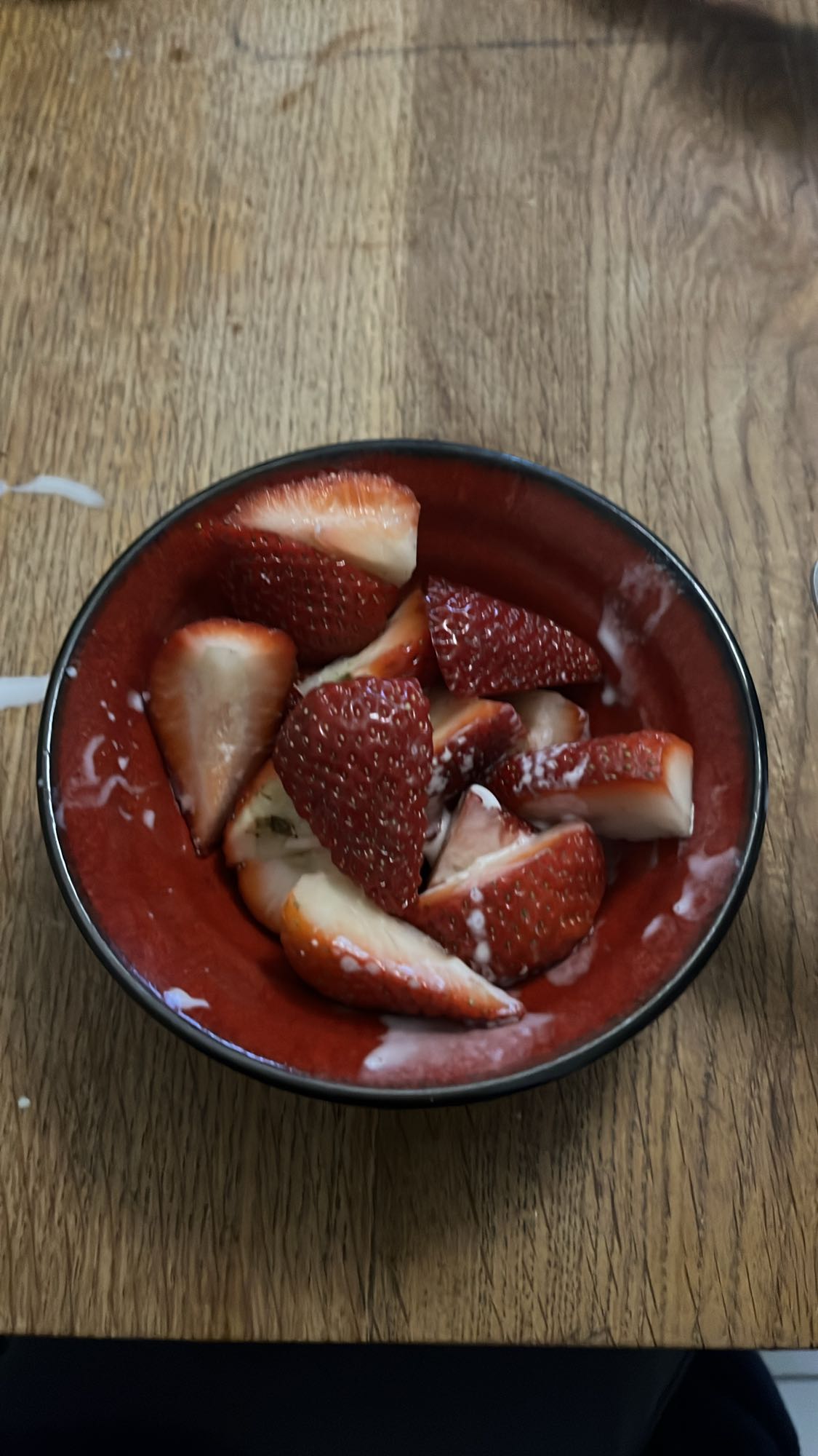 Strawberries with yogurt