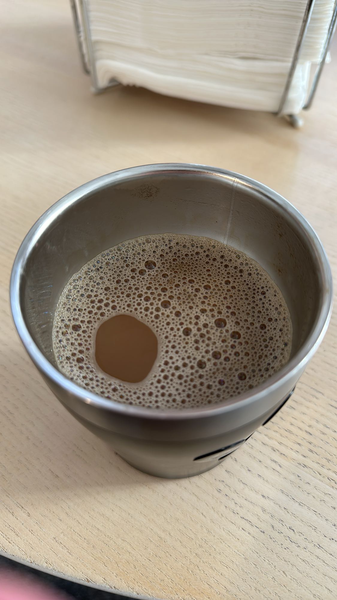 Kopp med mjölkkaffe