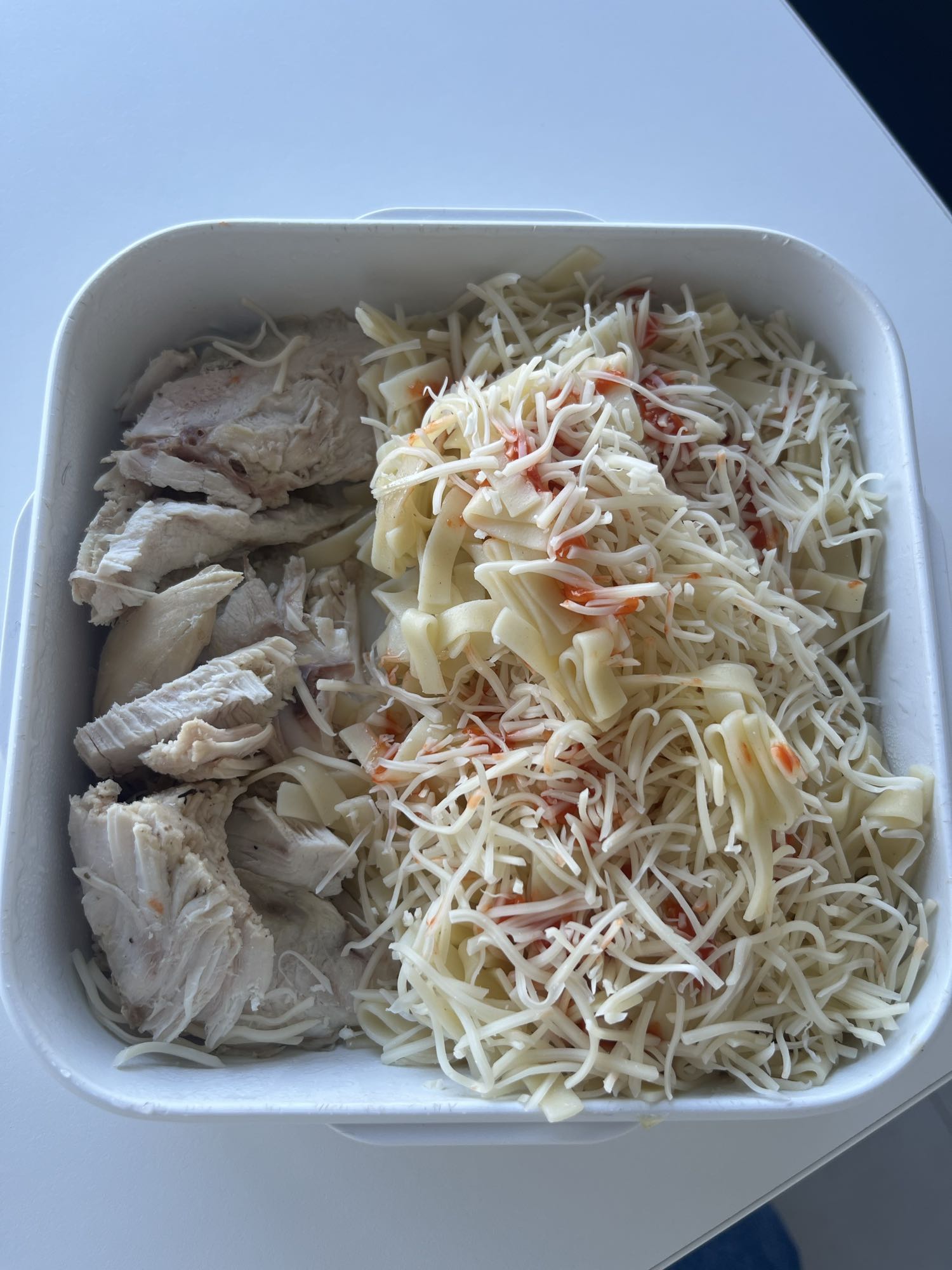 Poulet et pâtes au fromage