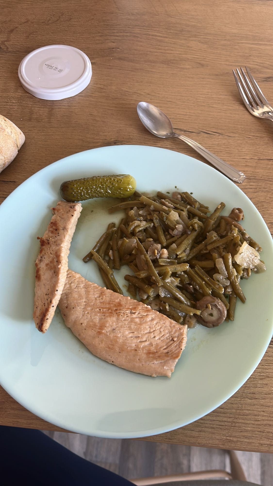 Poulet et haricots verts