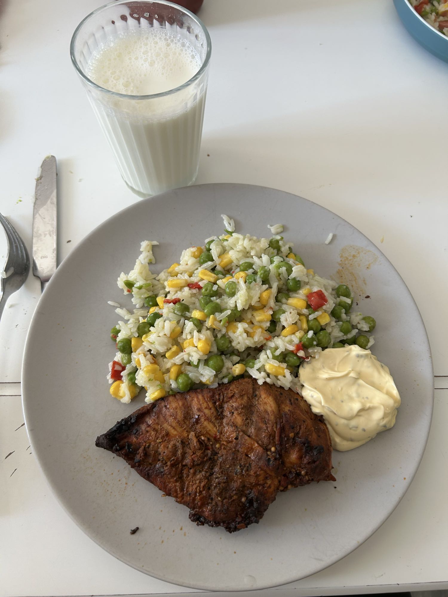 Grillad kyckling med ris