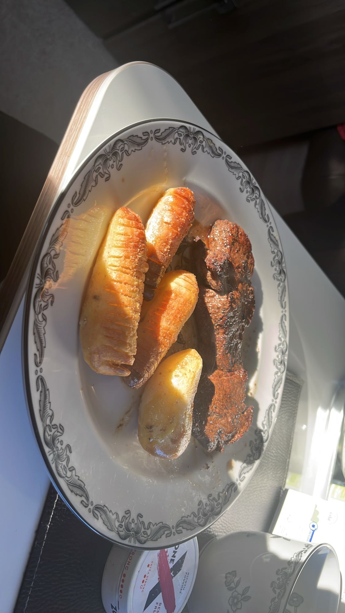 Stekt kött med potatis