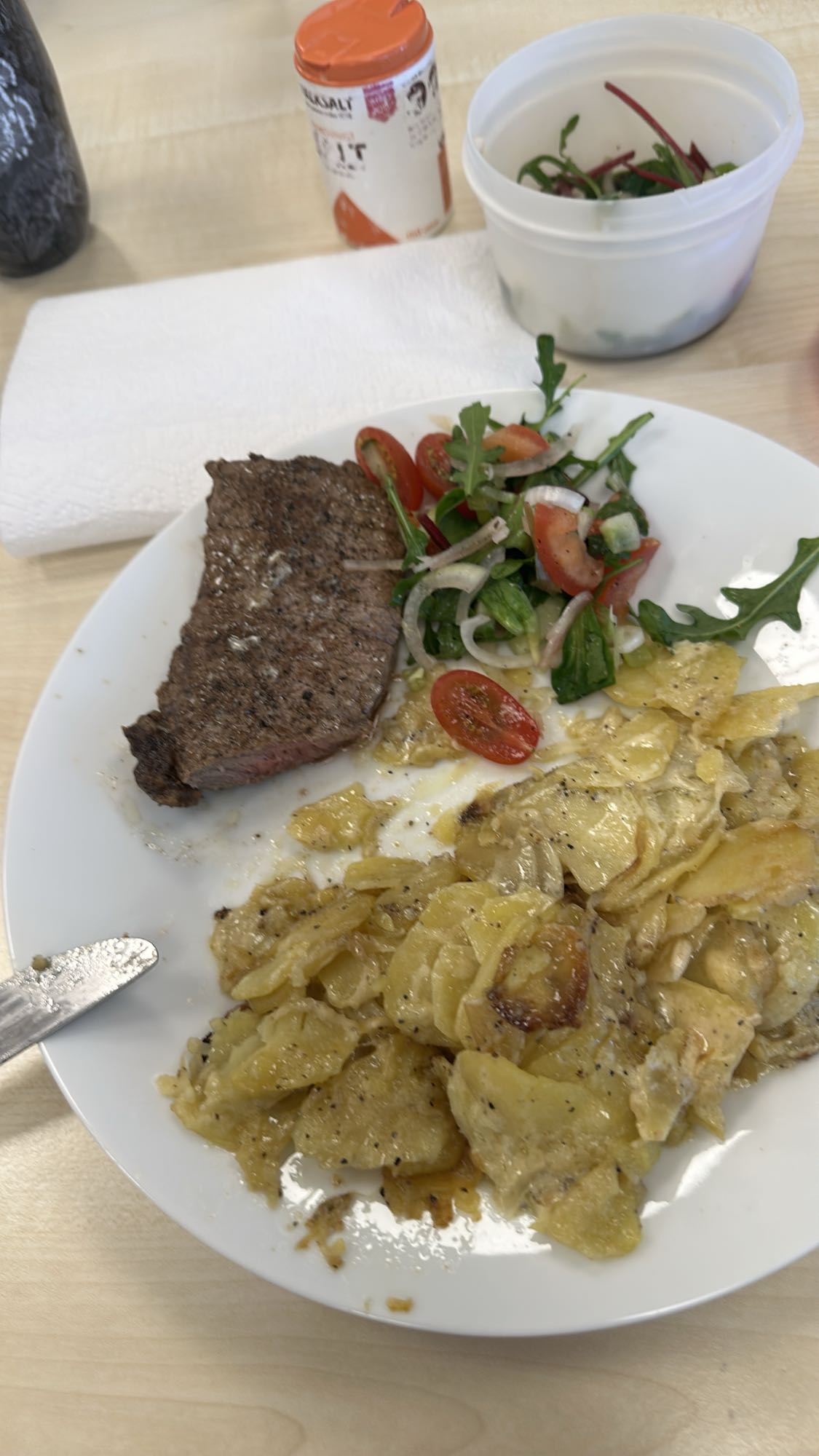 Biff med potatisgratäng