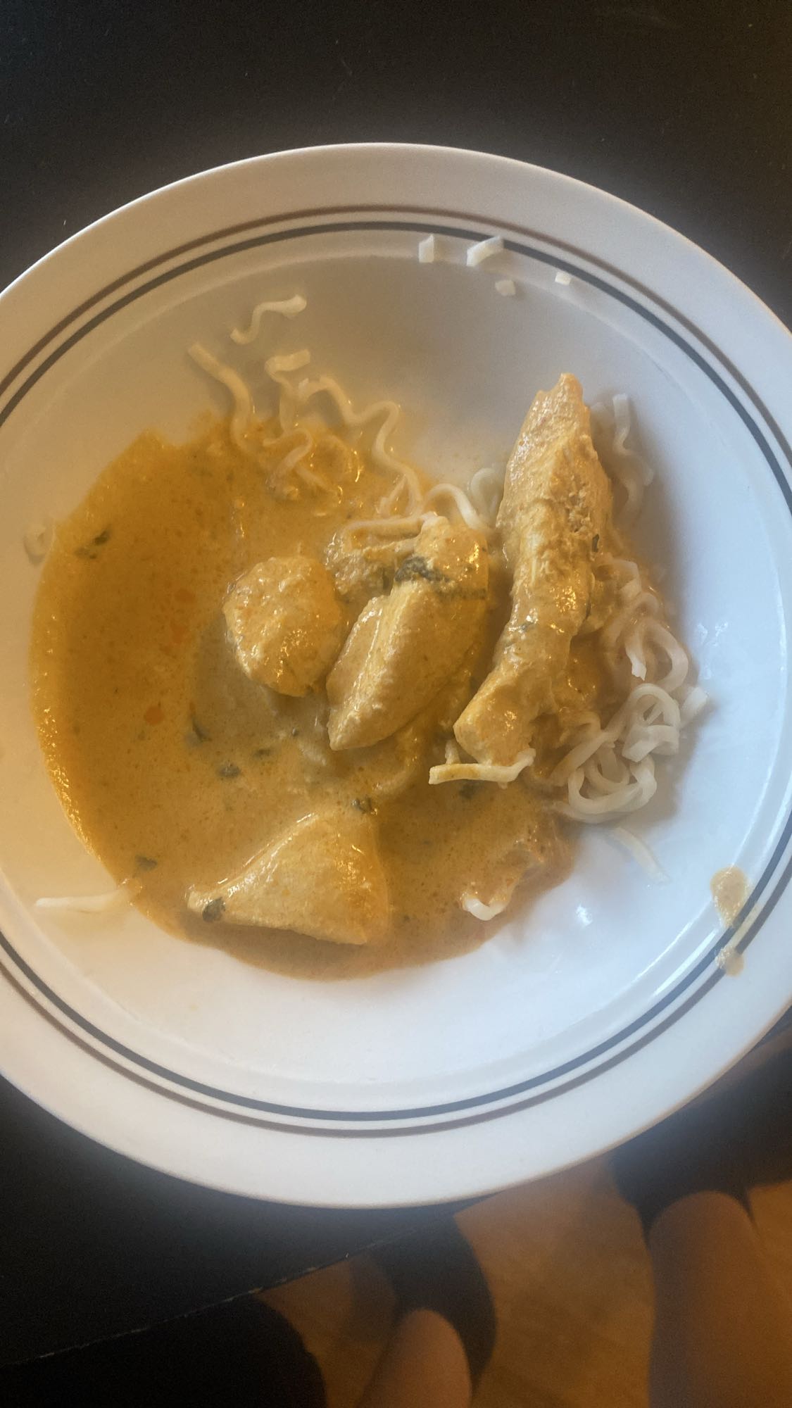 Kycklingcurry med nudlar