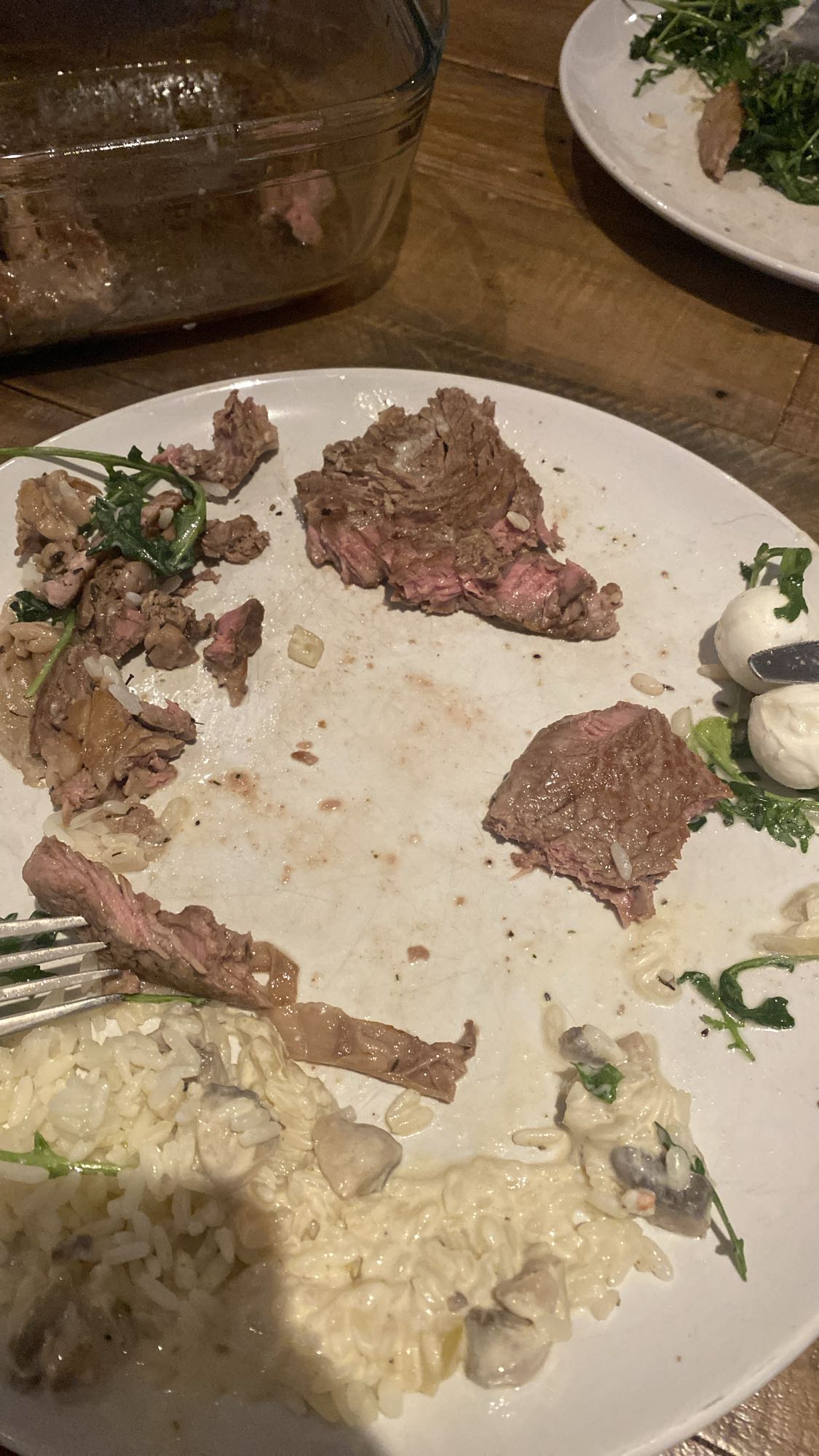 Biff med ris och svamp