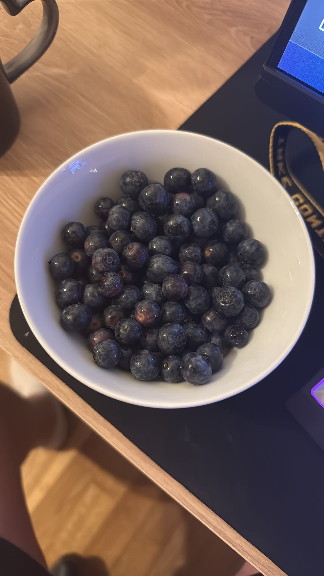 Schüssel Blaubeeren