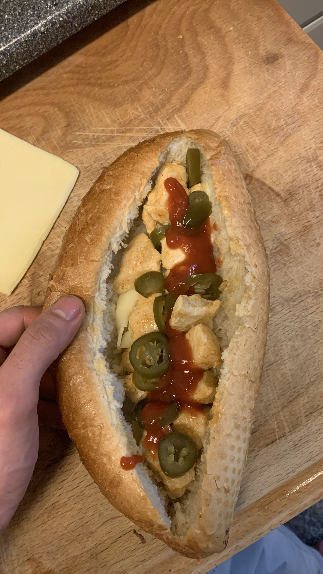 Kycklingmacka med jalapeños