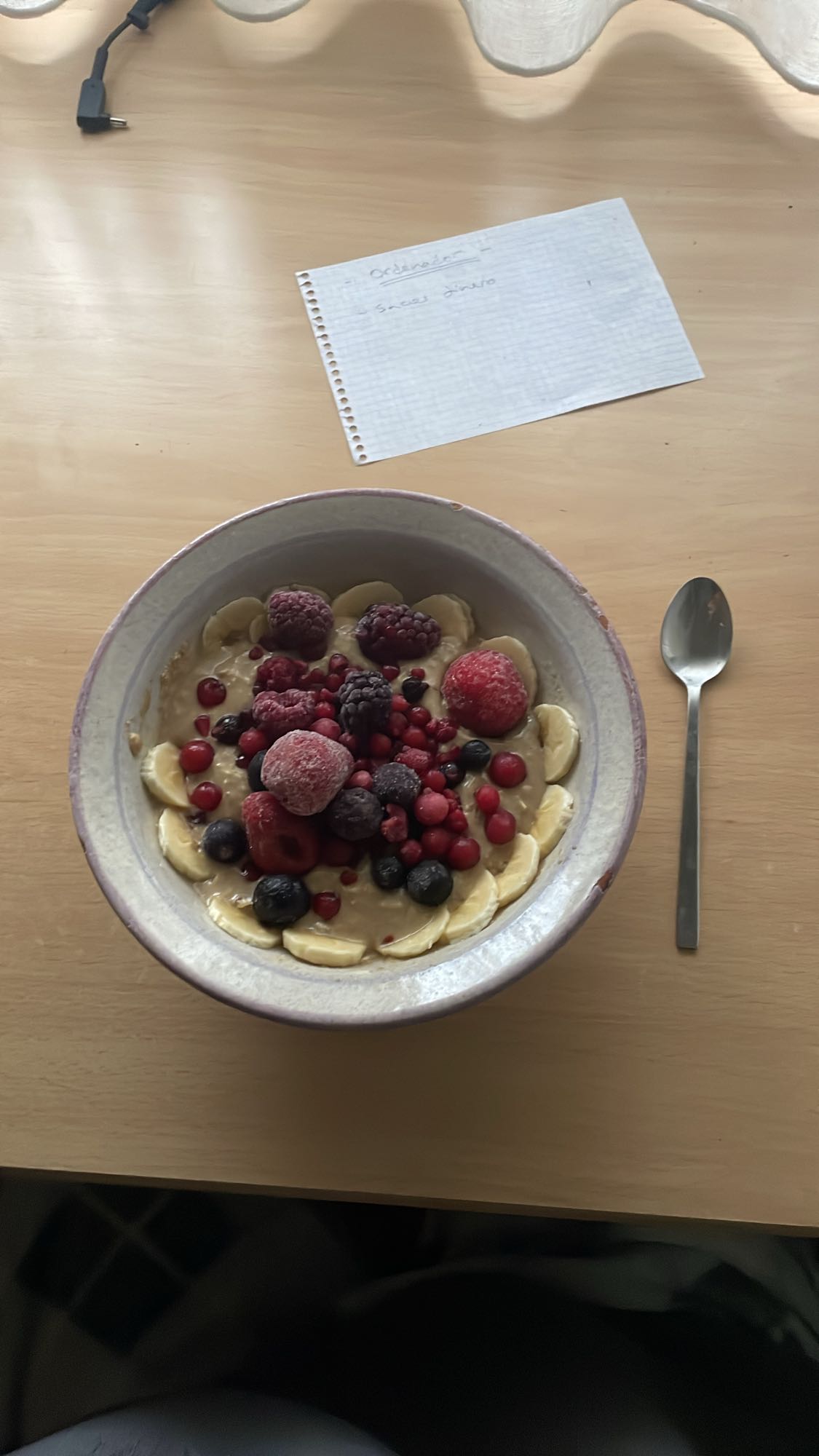 Avena con frutas
