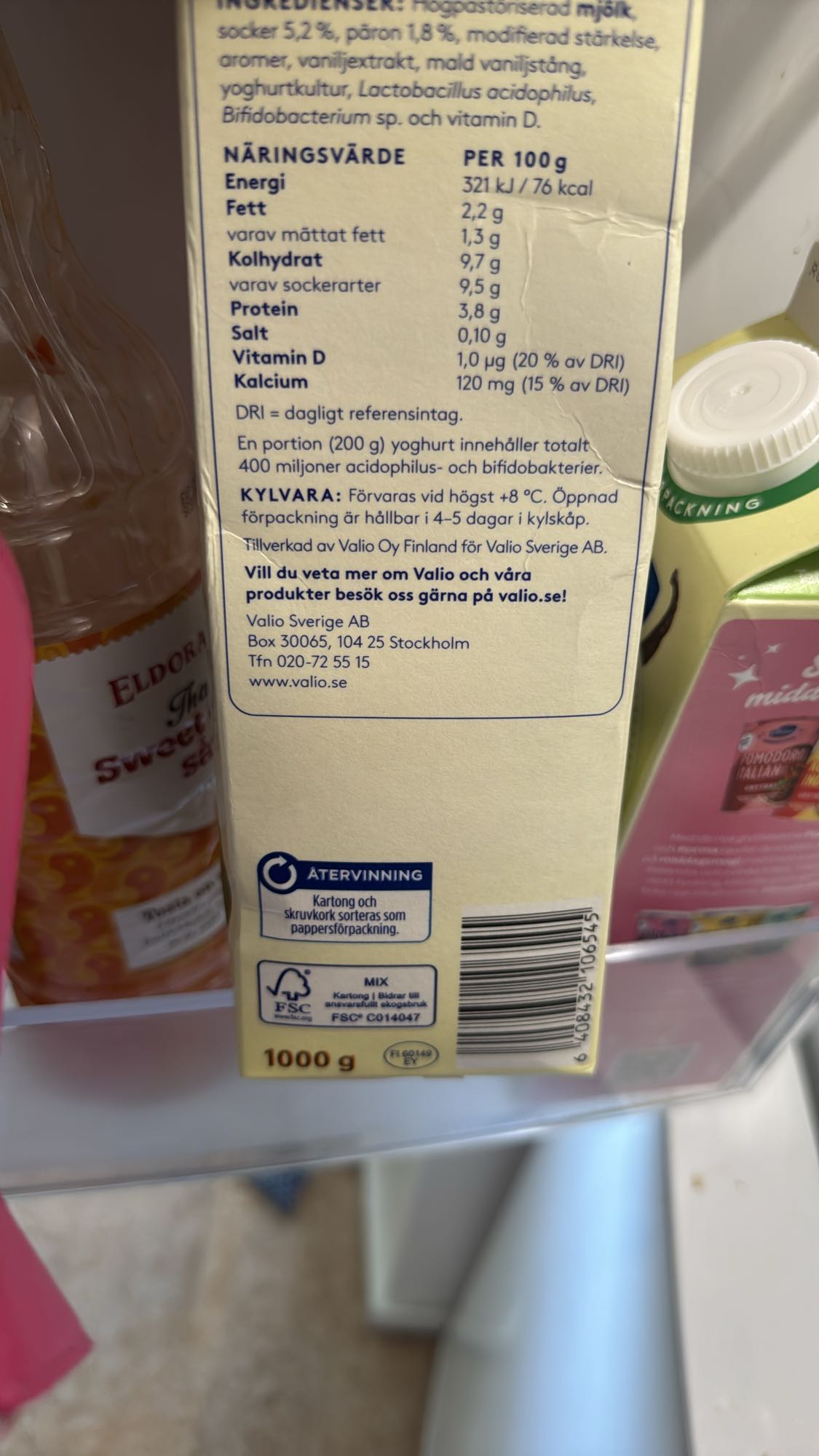 Päron vaniljyoghurt