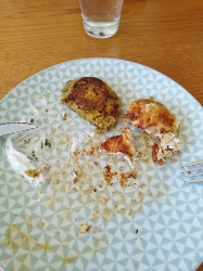 Galette et poulet grillé