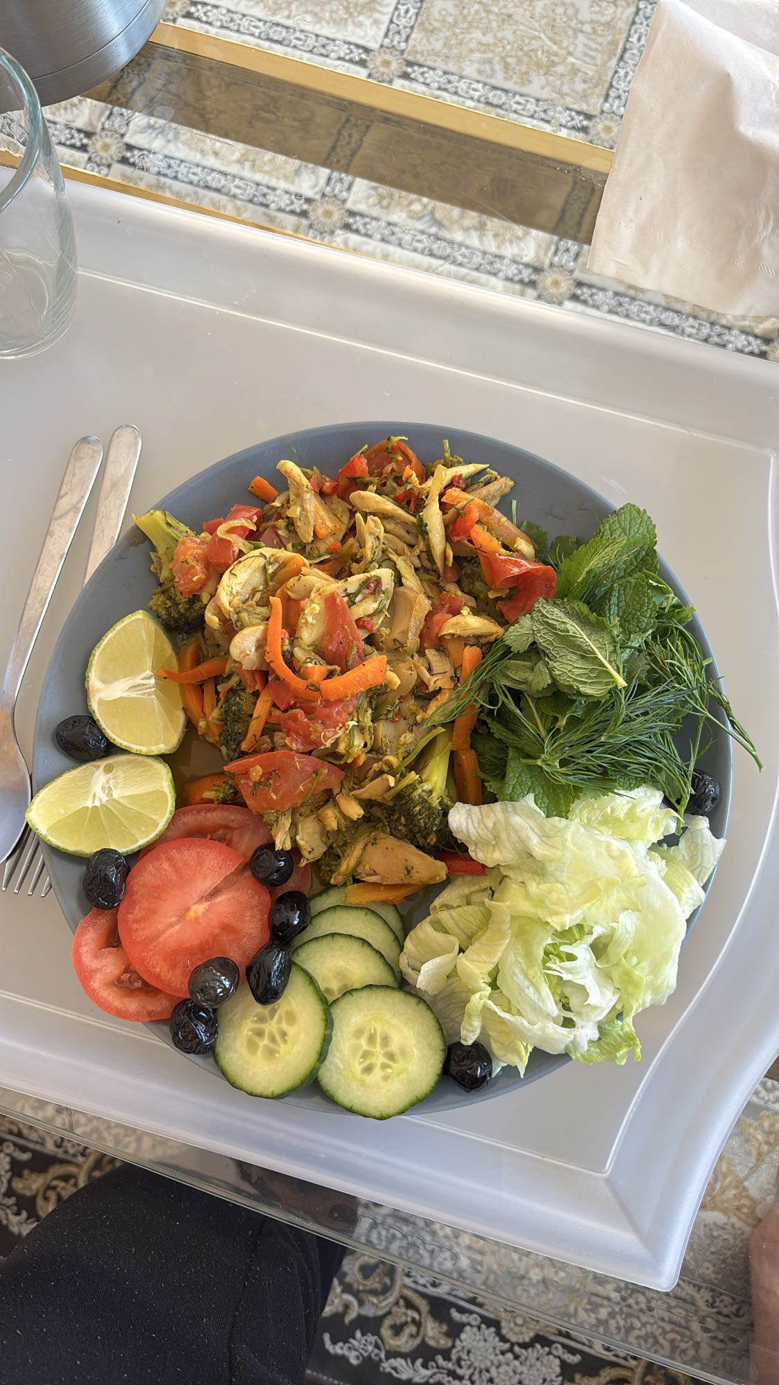 Hähnchen-Gemüse-Teller