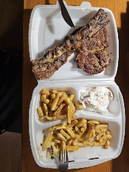 Grilled Ribs with Fries