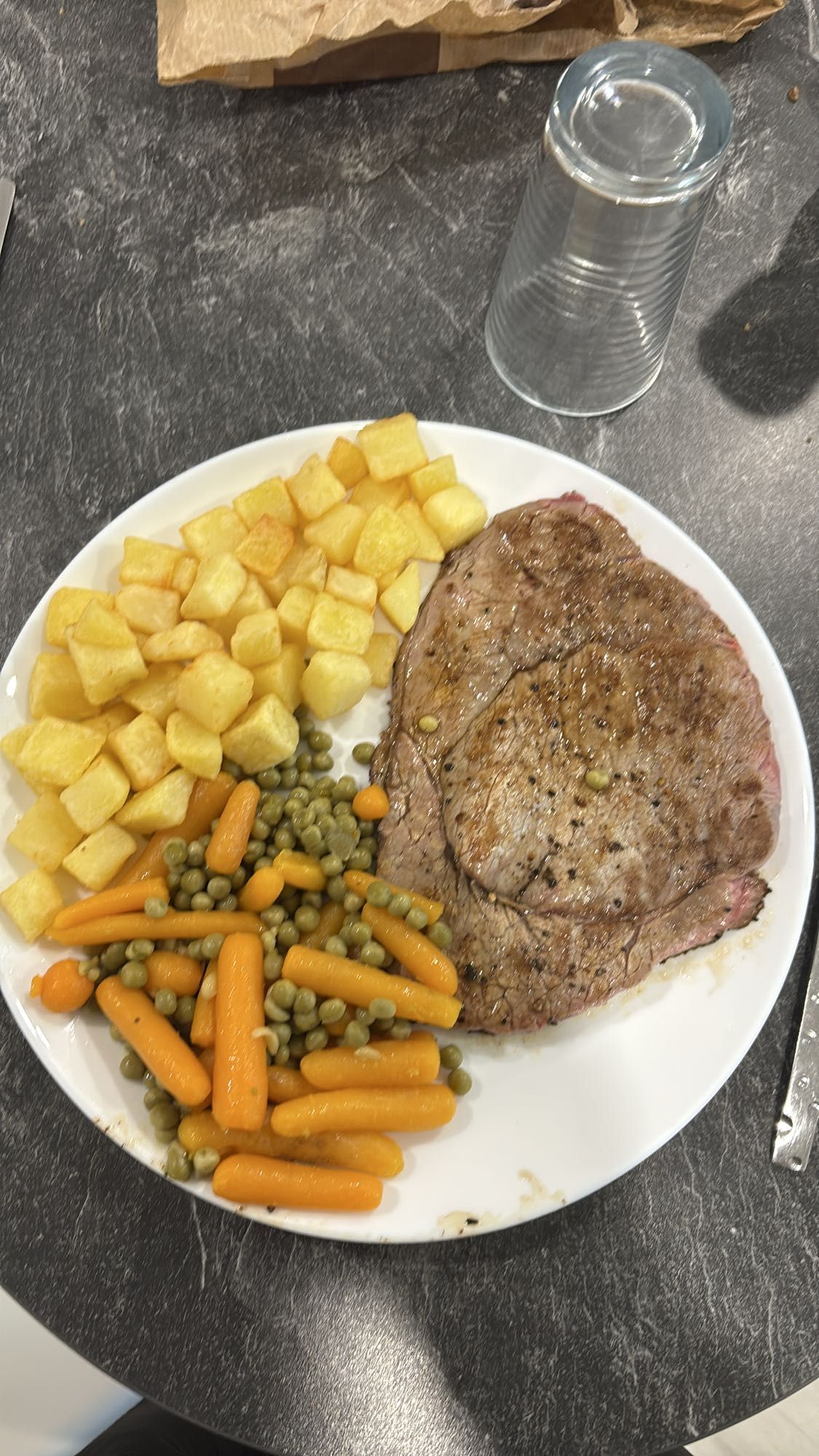 Steak avec légumes