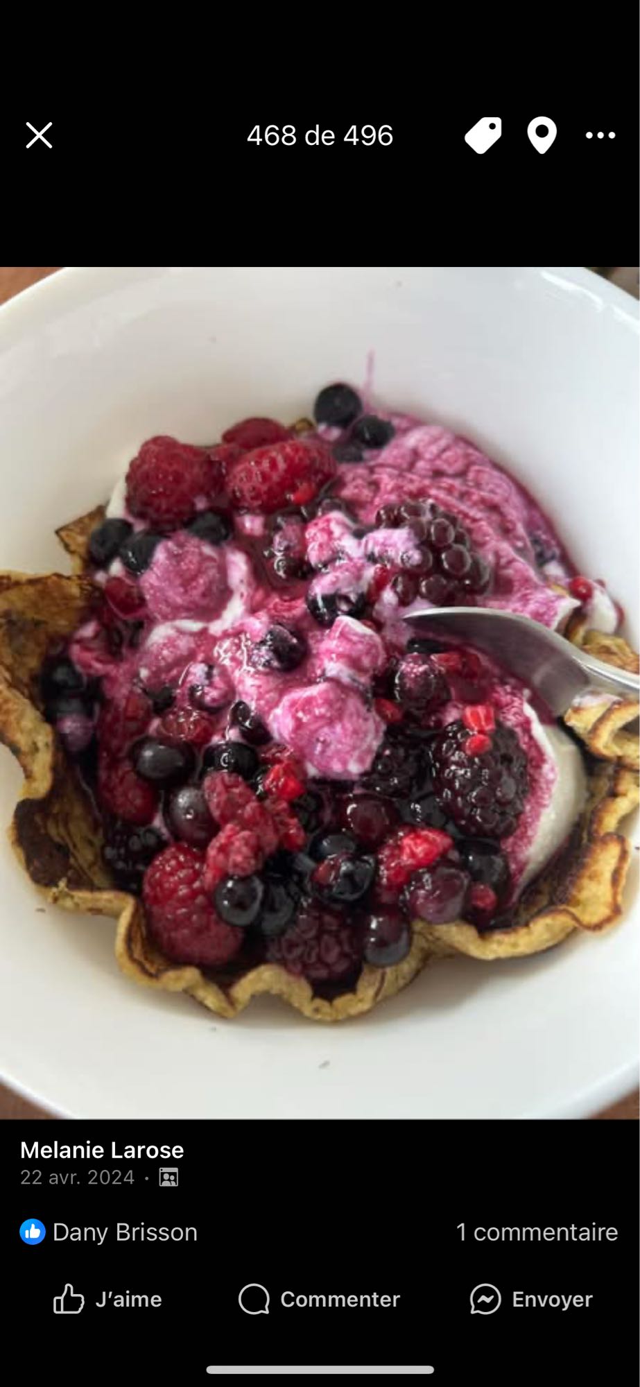 Bol de fruits et yaourt