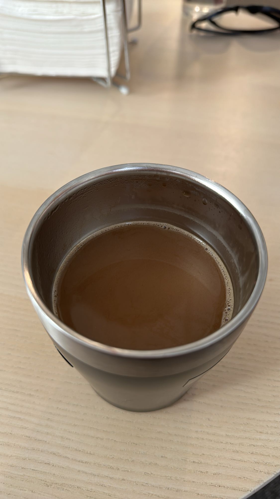 Kopp kaffe med mjölk