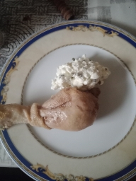 Boiled Chicken with Salad
