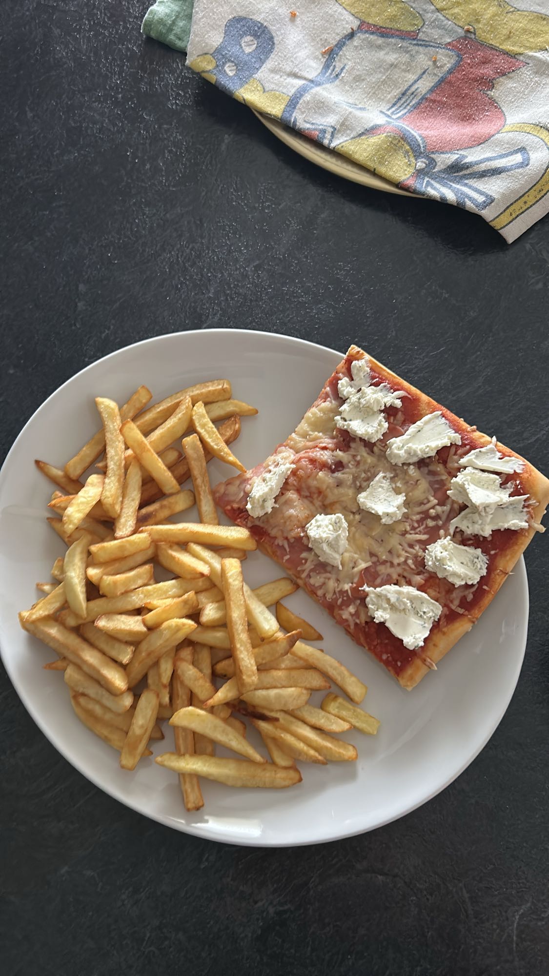 Pizza et frites