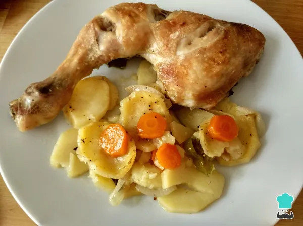 Poulet rôti aux légumes