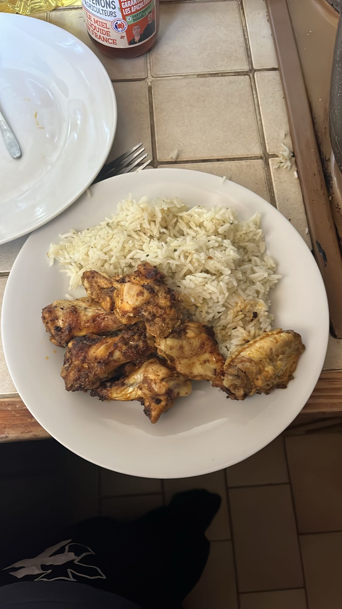 Poulet grillé avec riz