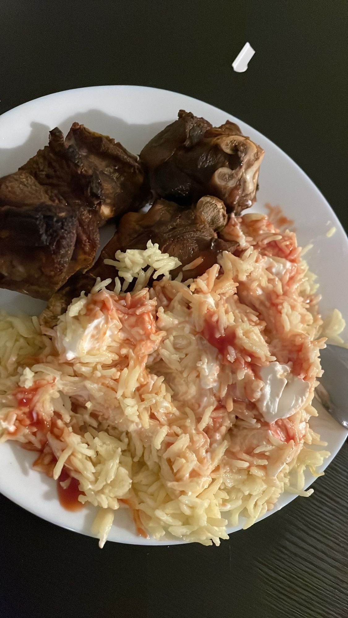 Ris med kött och sås