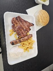 Grilled Meat with Fries